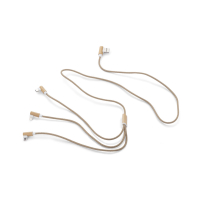 Kabel USB 3 w 1 FLAX naturalny