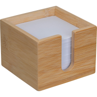 Karteczki biurowe w bambusowym pojemniku NATALINA, beżowy