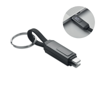 KEYSTO - Brelok z kablem 60W, Czarny