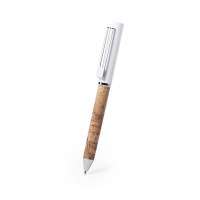 Korkowy długopis biały