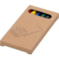 Kredki świecowe 6 kolorów AGOSTINO, wielokolorowy