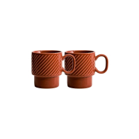 KUBEK DO KAWY COFFEE & MORE, 2-PAK, TERRACOTTA