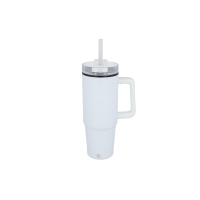 Kubek Miami z uchwytem i słomką 800ml, biały