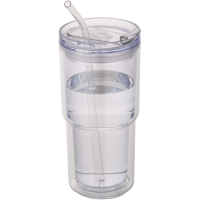 Kubek plastikowy Archer o pojemności 480 ml z podwójnymi ściankami