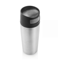 Kubek podróżny 300 ml Auto srebrny, czarny