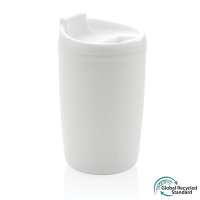 Kubek podróżny 300 ml, PP z recyklingu white