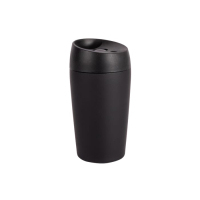 Kubek podróżny Sagaform Loke z gumowanym wykończeniem 240 ml, czarny