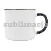 Kubek z powłoką sublimacyjną Ars 400 ml, czarny