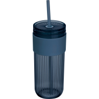 Kubek ze słomką 660 ml SOLEDAD, granatowy