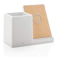 Ładowarka bezprzewodowa 5W, organizer na biurko Ontario biały