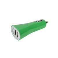 Ładowarka samochodowa USB zielony