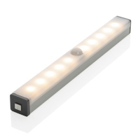 Lampka LED z czujnikiem ruchu, 17 cm srebrny