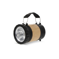 Latarnia i latarka z ABS i bambusa, czarny