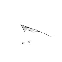 Latawiec dwulinkowy z RPET, pokrowiec biały