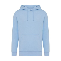 Lekka bluza z kapturem Iqoniq Rila, bawełna z recyklingu niebieski