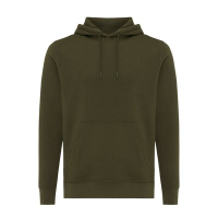 Lekka bluza z kapturem Iqoniq Rila, bawełna z recyklingu khaki