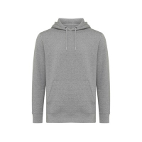 Lekka bluza z kapturem Iqoniq Rila, bawełna z recyklingu szary