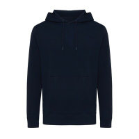 Lekka bluza z kapturem Iqoniq Rila, bawełna z recyklingu niebieski