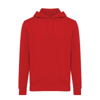Lekka bluza z kapturem Iqoniq Rila, bawełna z recyklingu czerwony