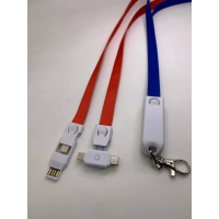 LENNY G - smycz z przewodem do ładowania, 4 w 1