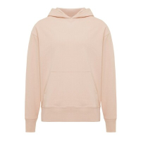 Luźna bluza z kapturem z bawełny z recyklingu Iqoniq Yoho czerwony