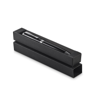 LYON - Wykręcany długopis w pudełku, Czarny