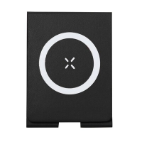 Magnetyczna ładowarka bezprzewodowa 15W, składana, stojak na telefon czarny