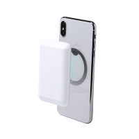 Magnetyczny bezprzewodowy power bank 5000 mAh, ładowarka bezprzewodowa 5W biały
