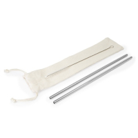 MALOW - zestaw 2 słomek stalowych