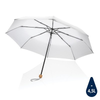 Mały bambusowy parasol 20.5" AWARE™ RPET biały