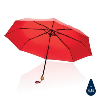 Mały bambusowy parasol 20.5" Impact AWARE™ rPET czerwony
