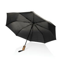 Mały parasol automatyczny 21" Kaycey AWARE™ RPET czarny