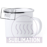 Metalowy kubek 380 ml biały