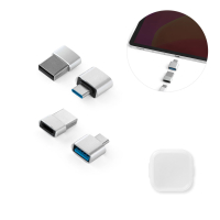 MINSKY. Zestaw 2 aluminiowych adapterów USB-A / USB-C