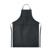 NAIMA APRON - Fartuch regulowany z konopi, Czarny