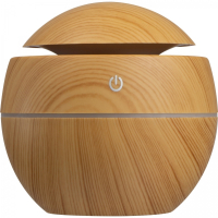 Nawilżacz powietrza z lampką LED 130 ml, brązowy