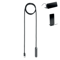 NIFTY - stojak na telefon z kablem USB-C o, Czarny