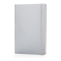 Notatnik A5, twarda okładka srebrny