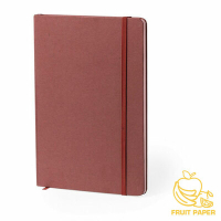 Notatnik A5 z kartonu z recyklingu i papieru z owoców czerwony