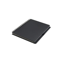 Notatnik na spirali wykonany z papieru z recyklingu format A5, czarny