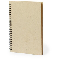 Notatnik ok. A5 z papieru z trawy neutralny