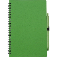 Notatnik ok. A5 ze słomy pszenicznej z długopisem niebieski