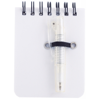 Notatnik ok. A7 z długopisem biały