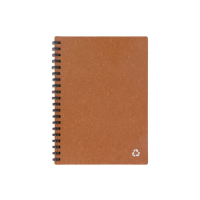 Notatnik z recyklingowanej skóry Midi, jasnobrązowy