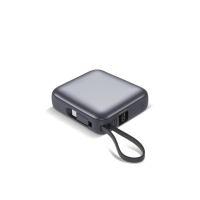 Nova Powerbank 22,5 W Power Delivery z wbudowanymi kablami 10 000 mAh, szary