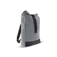 Odblaskowy plecak ze zwijąną górą 26x13x50cm, szary