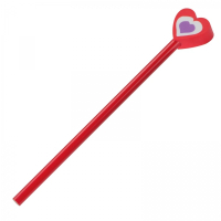 Ołówek z gumką GERTRUDA, czerwony