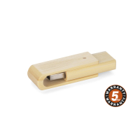 Pamięć USB bambusowa TWISTER 16 GB brązowy