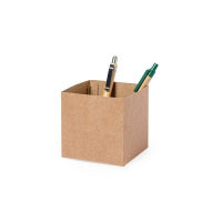 Papierowy pojemnik na przybory do pisania brązowy