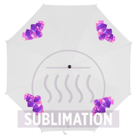 Parasol manualny, składany biały